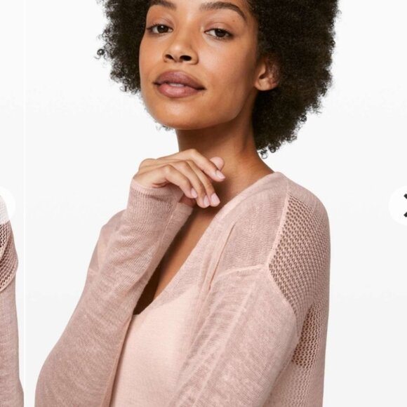 Lululemon Still Movement Sweater pink size Linen Blend - Picture 6 of 10